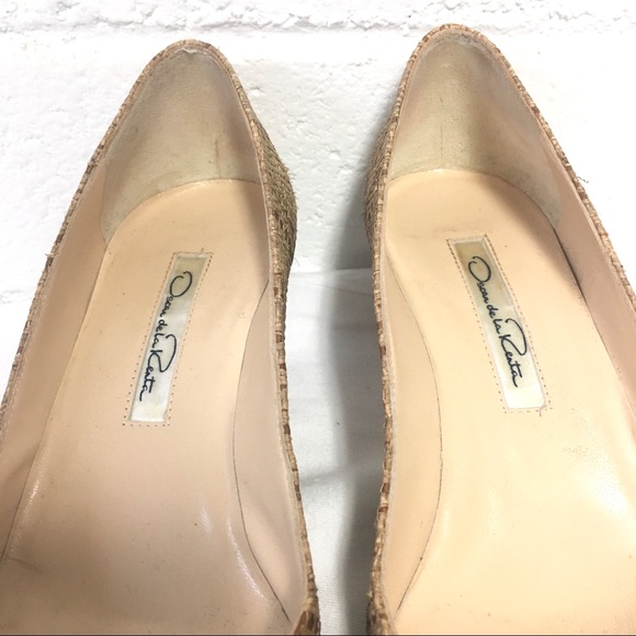 OSCAR DE LA RENTA • Embellished Rafia Pumps - Picture 10 of 12